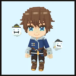 ハロウィンウィッチゴーストエフェクトと男性キャラクター