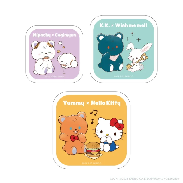 3KUMAシール容器セットの蓋デザイン3種