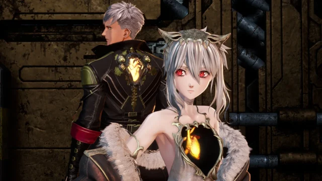 主人公とルゥ・マグメルが背中を合わせるゲーム画面