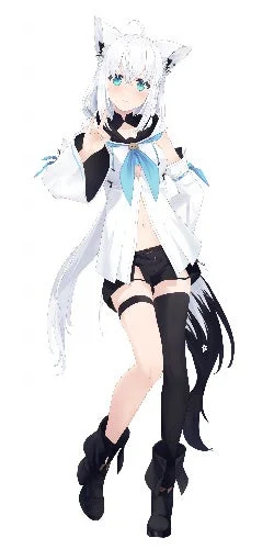 ホロライブ所属VTuber白上フブキさんのキャラクターイラスト