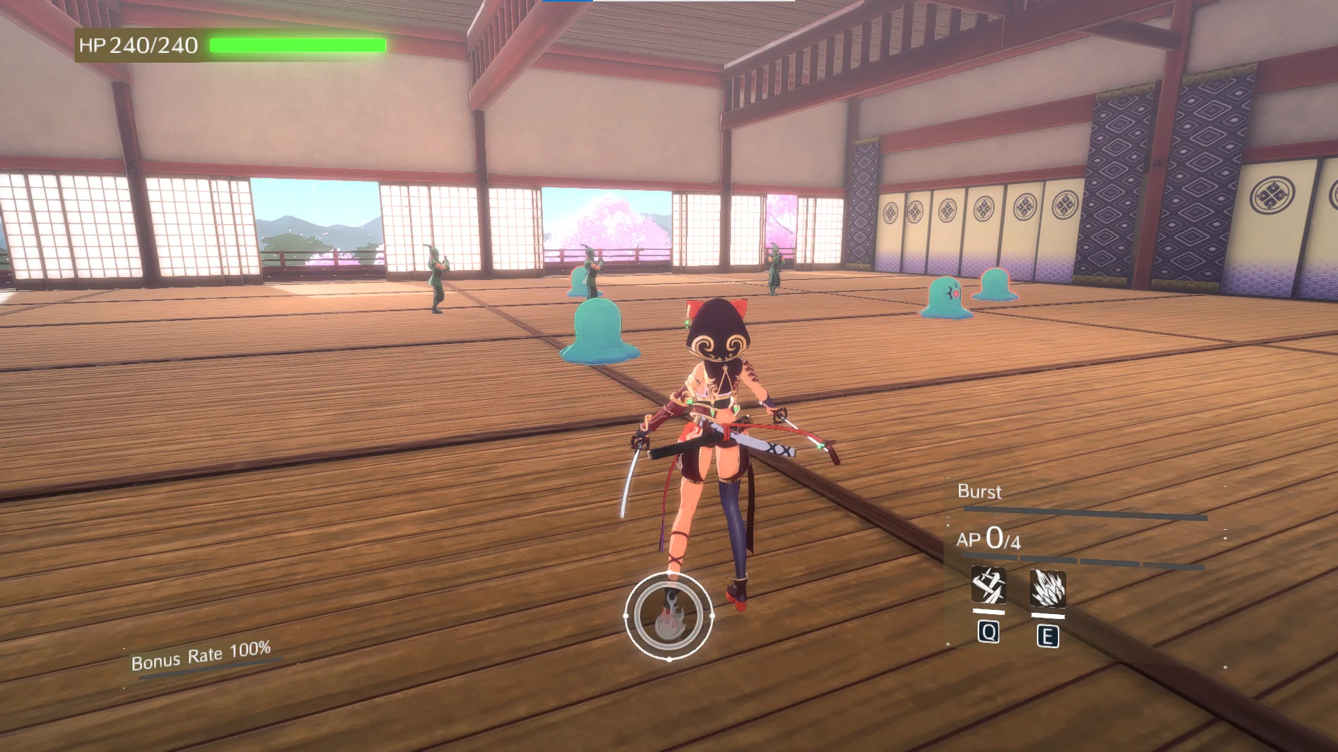 多様な敵キャラクターと戦うゲームプレイ画面