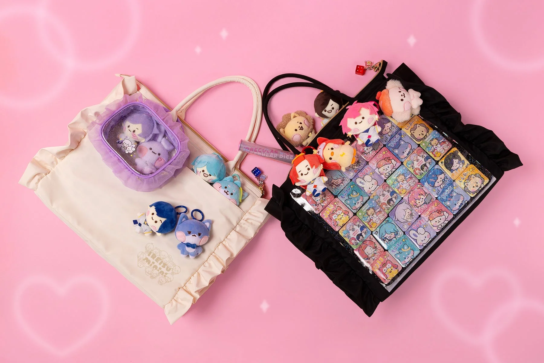 A3フリルトートバッグにグッズを入れたイメージ