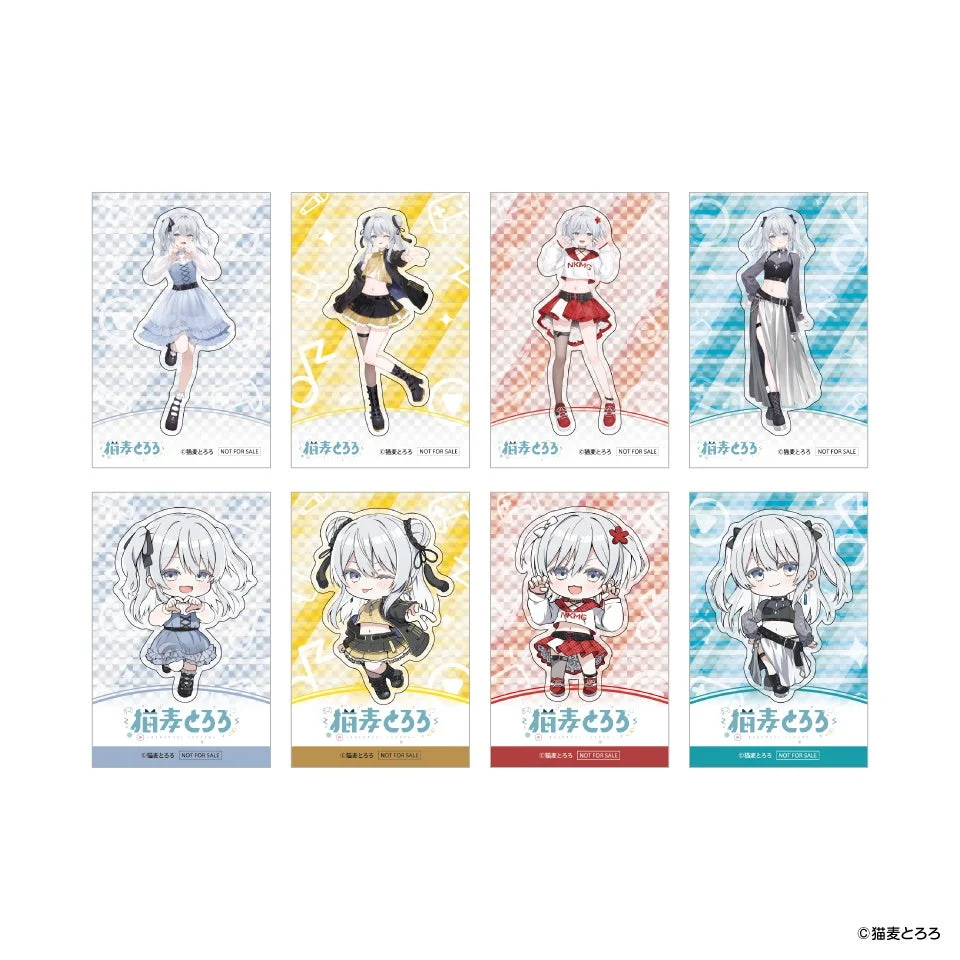猫麦とろろ×GiGOキャンペーン後半配布のホロステッカー全8種デザイン