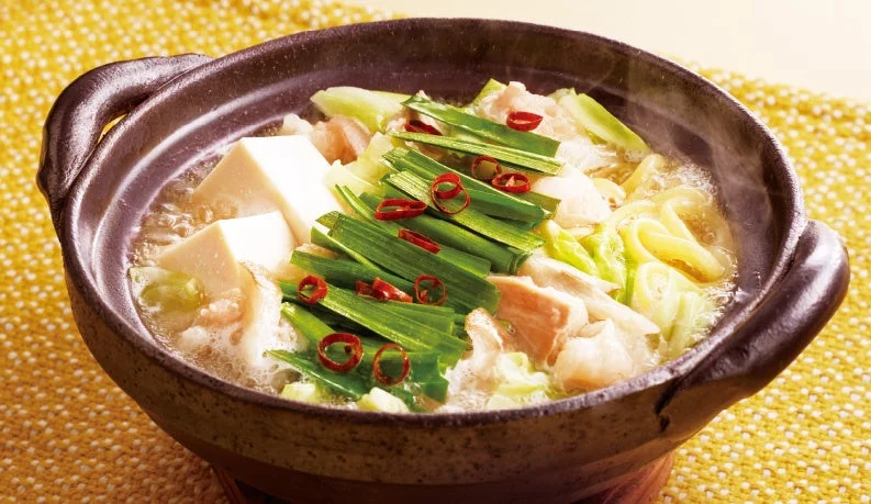ジョイフルの博多もつ鍋定食（ちゃんぽん麺入り）