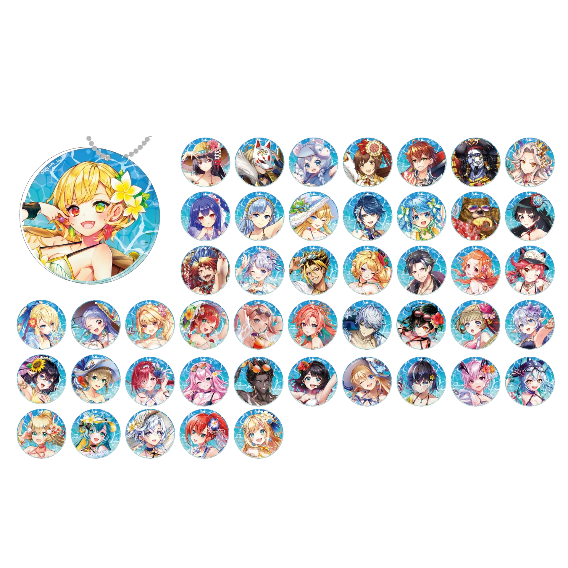アクリルキーホルダー(全47種)のキャラクターデザイン