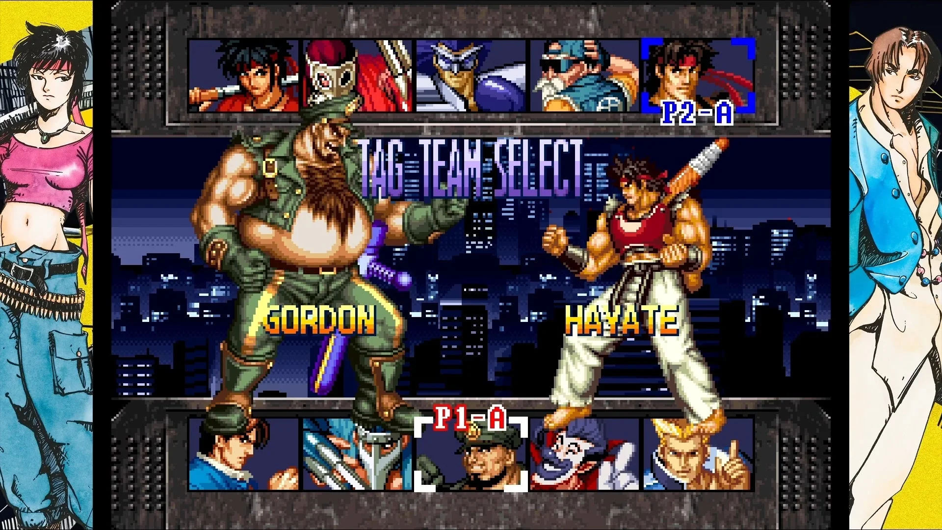 『風雲スーパータッグバトル』のタッグチーム選択画面