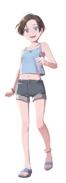 謎の少女の全身イラスト