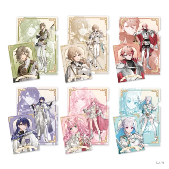 クリアファイルとミニポスター全6種のセットデザイン