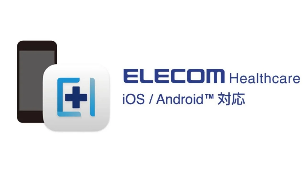 ELECOM Healthcareアプリのロゴと対応OS(iOS/Android)