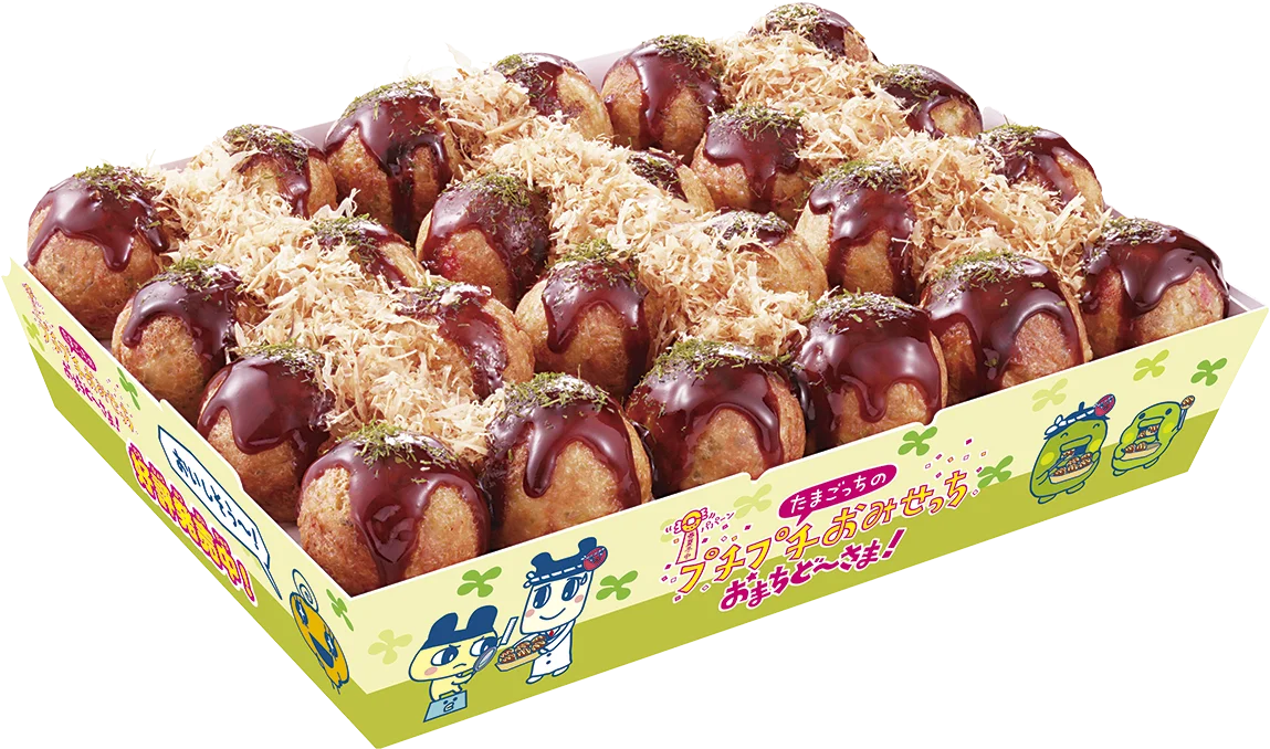 たまごっちコラボ「プチプチおみせっち だんらんパック」のたこ焼き(ソース)