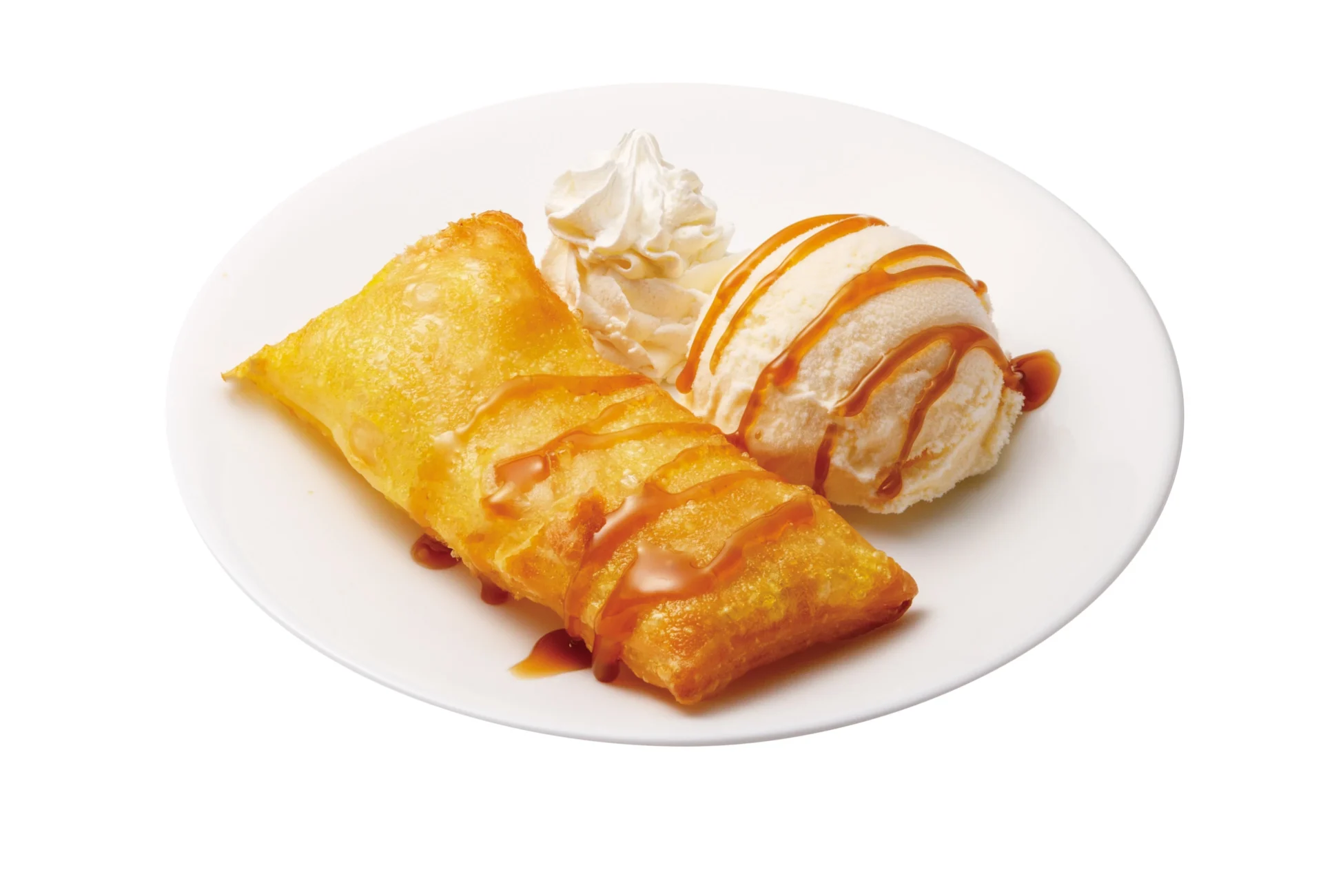 ホットカスタードアップルパイ(バニラアイス添え)