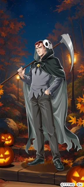 ハロウィン衣装のアッシュビー描き下ろしイラスト