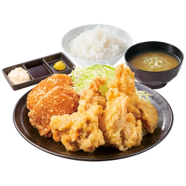 からやまの「とり天合盛り定食」