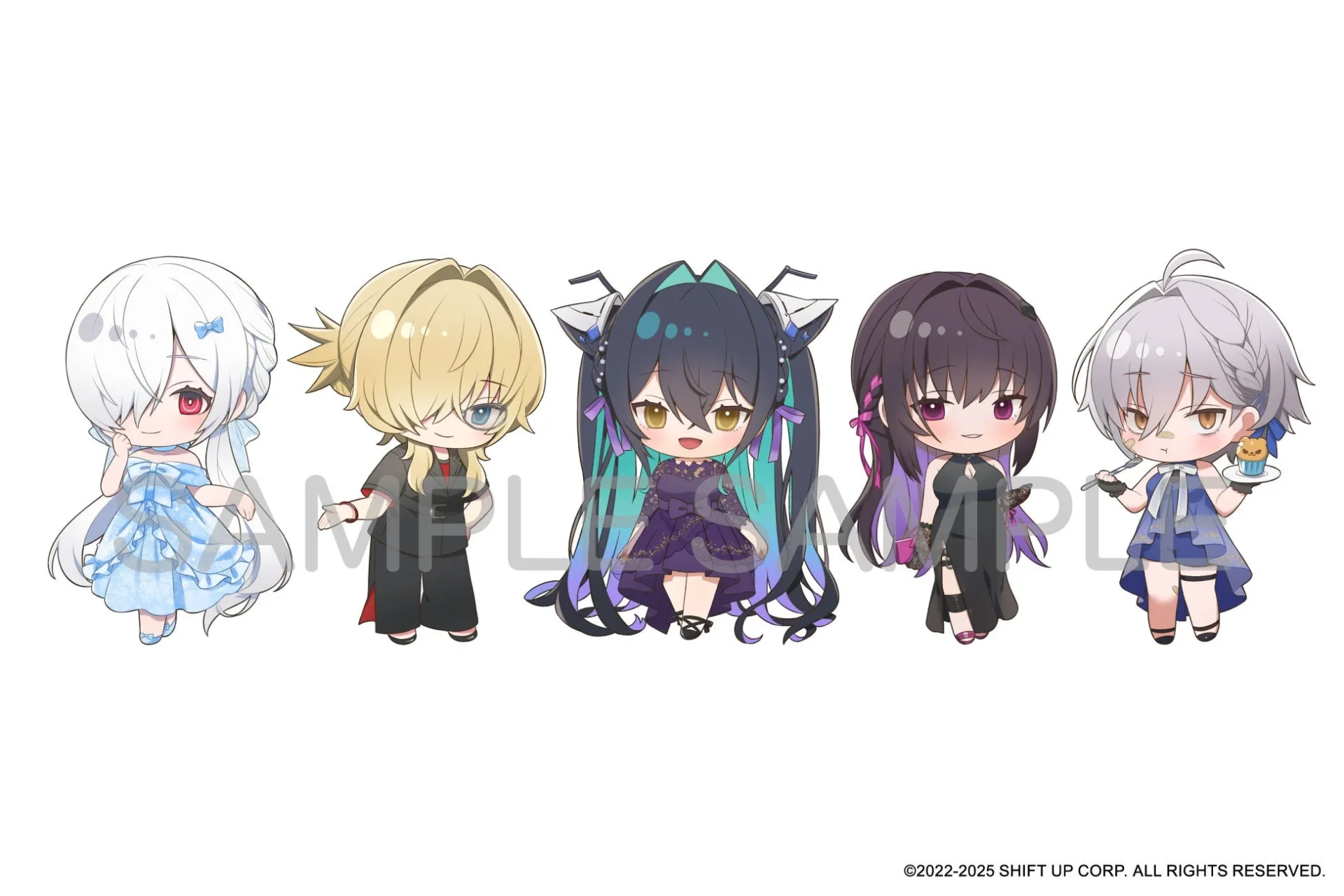 ドレスアップしたシンデレラたちのデフォルメスタンディパネル