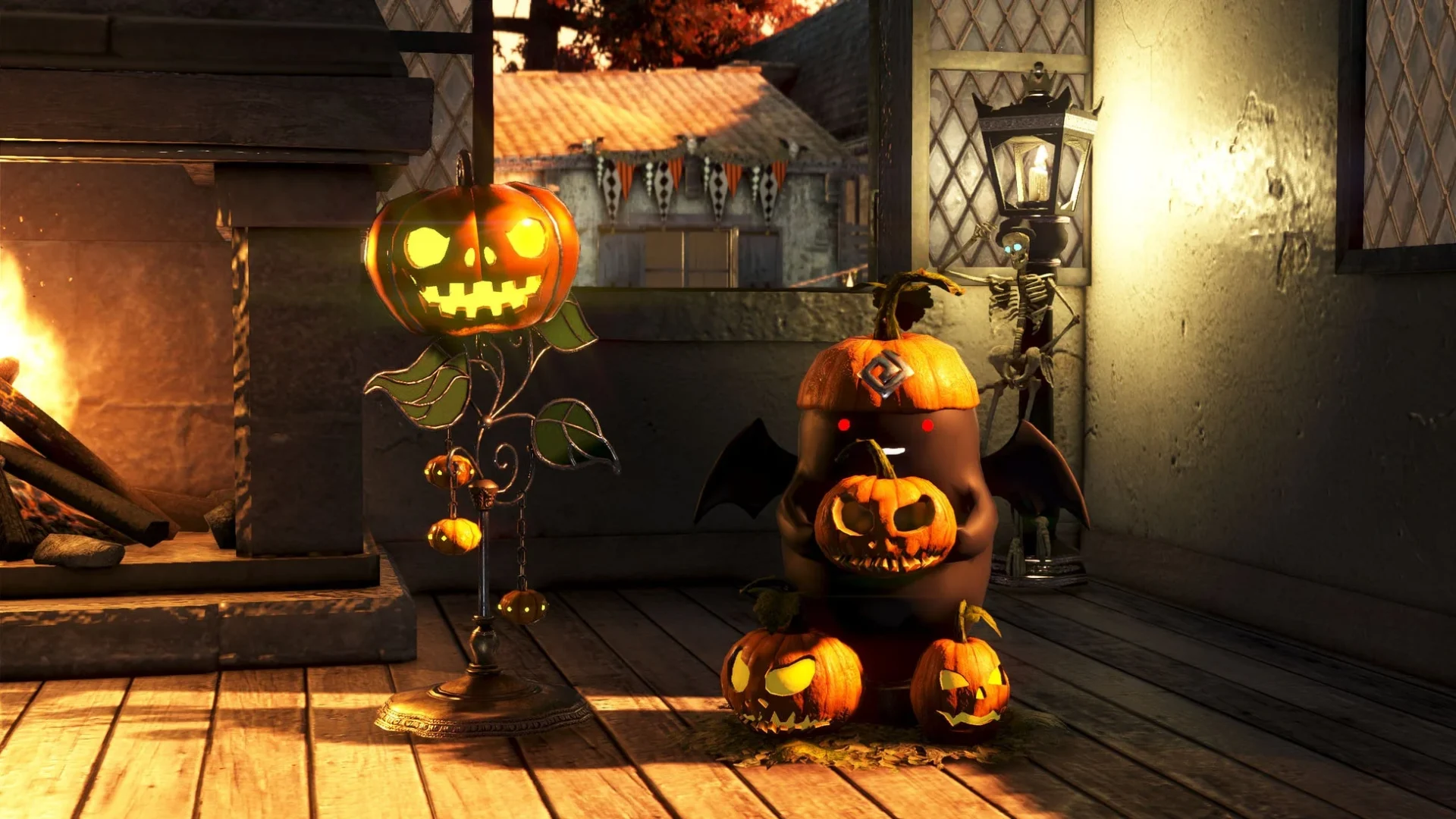 ハロウィンフェスティバルで登場するカボチャの装飾とアイテム