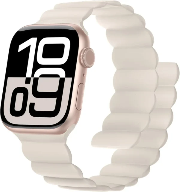 マグネット式シリコンバンドを装着したApple Watch