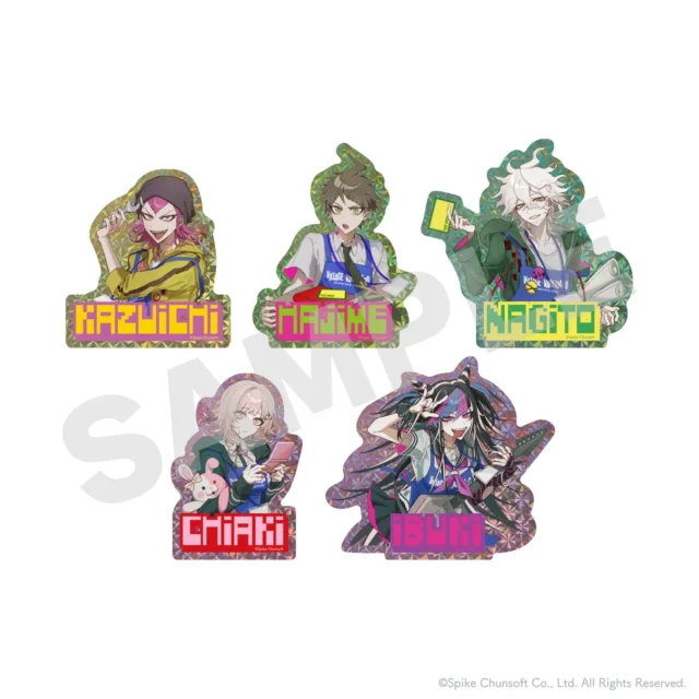 スーパーダンガンロンパ2 ヴィレッジヴァンガードコラボ トレーディングキラキラシール等身5種