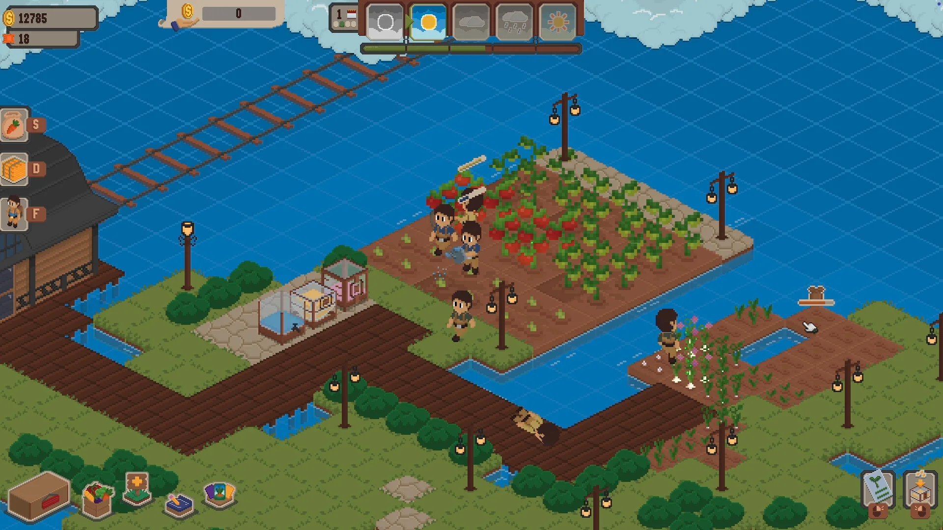 島を育てる水上農園シム『Oceanic Rails』Steam Next Festでデモ版公開。ピクセルアートの美しい世界で作物を育て、仲間と協力して理想の島を築く