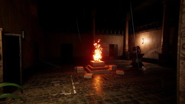 ホラーゲームKamlaの儀式が行われる屋敷のゲーム画面