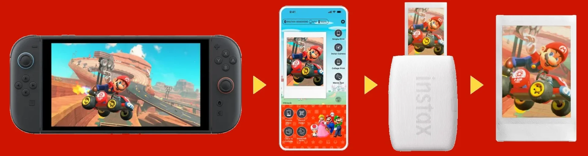 Nintendo Switchのゲーム画面をスマホアプリでチェキプリントにする手順