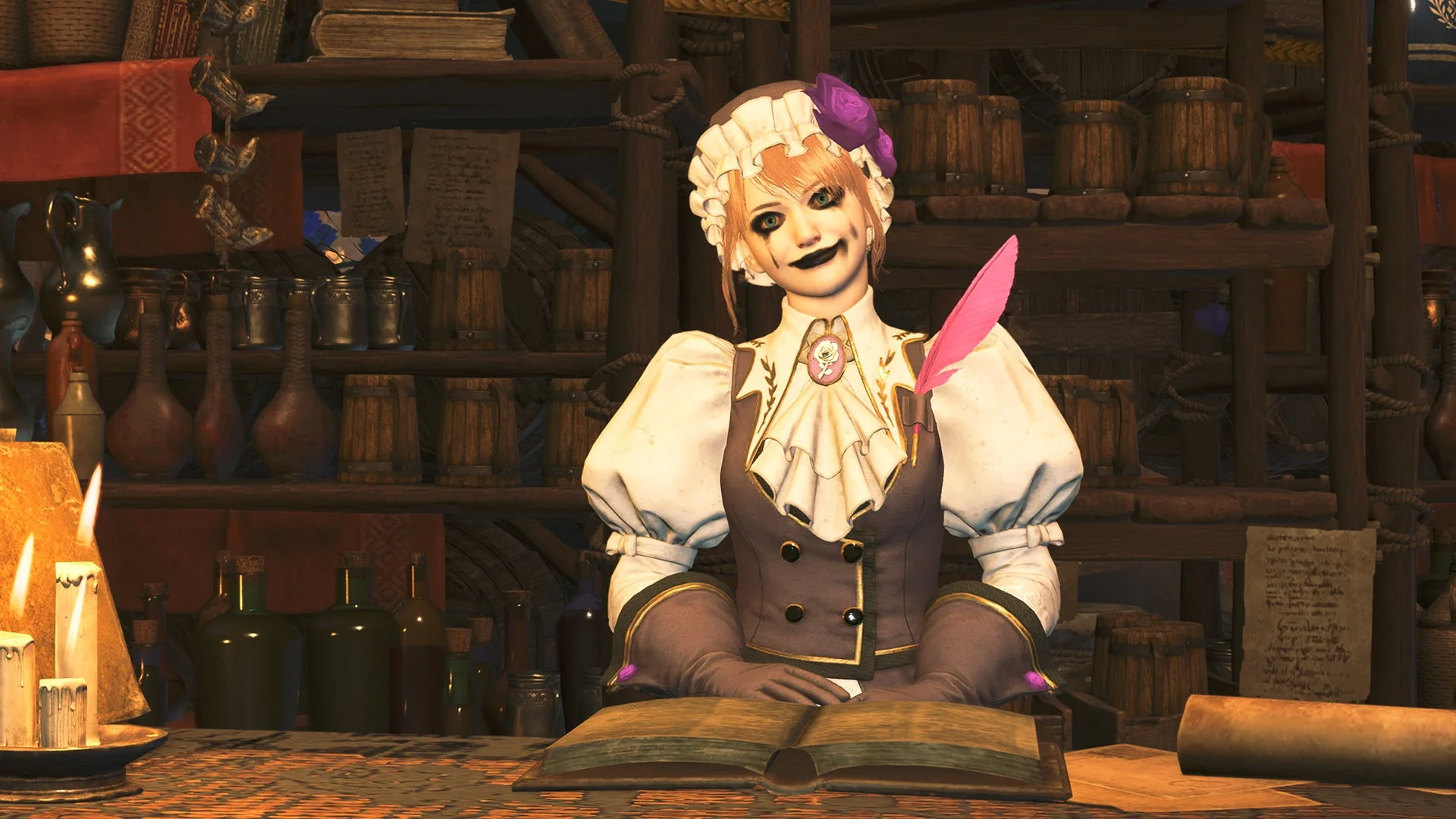「夢灯の儀」の衣装をまとった女性NPC