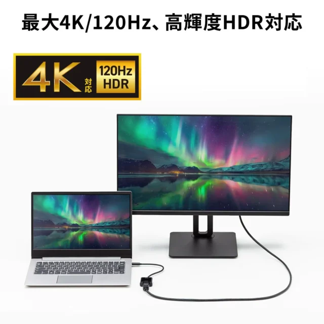 4K/120HzとHDRに対応した高精細な映像出力イメージ