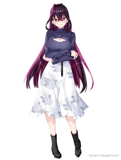 VTuber毒ヶ衣ちなみの全身イラスト