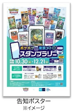 『ポケポケ』東京メトロスタンプラリーの告知ポスター