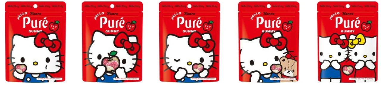 ピュレグミ×ハローキティのキュートなパッケージデザイン全5種