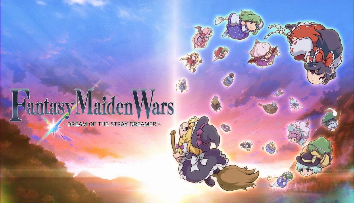 「Fantasy Maiden Wars - DREAM OF THE STRAY DREAMER -」の英語タイトルロゴとキービジュアル