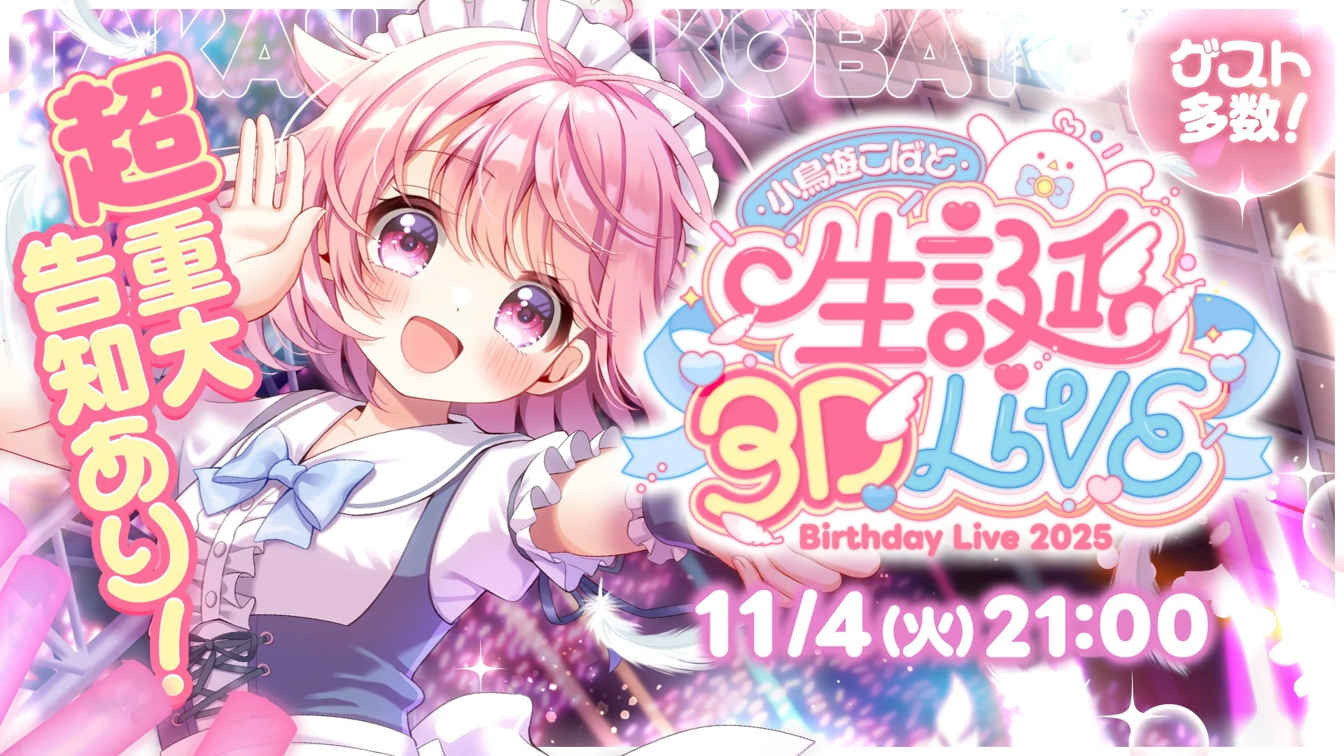 小鳥遊こばと、総勢22名のゲストを迎えた「生誕3DLIVE」を11月4日に開催！
