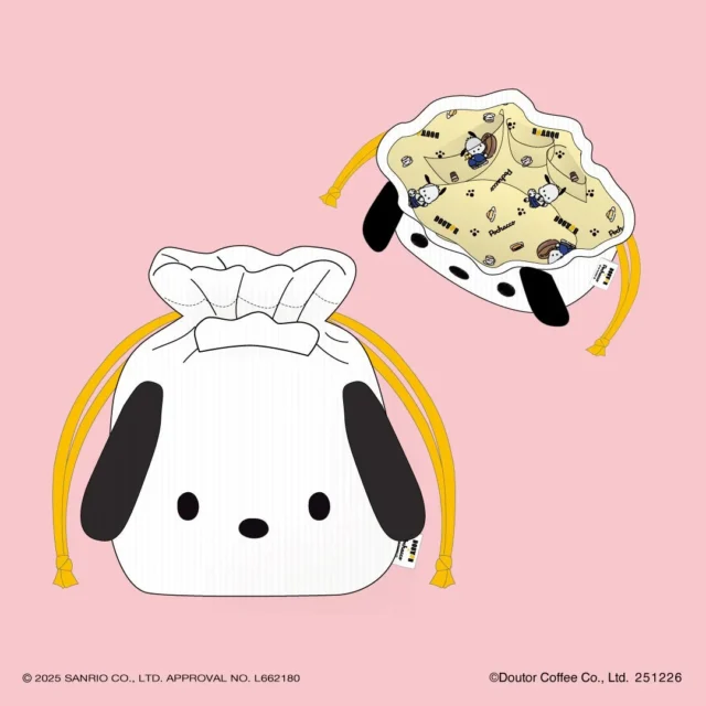ポチャッコの顔デザインが可愛いオリジナル巾着