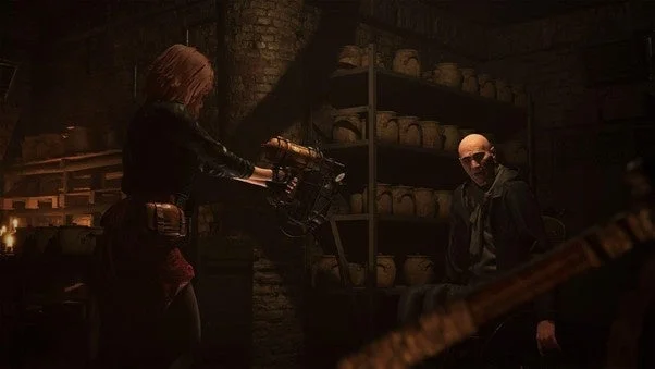 『Tormented Souls 2』でキャロラインが協力者と出会うシーン