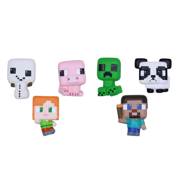 マインクラフト キャラクター型スクイーズステッカーのラインナップ