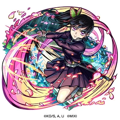 花の呼吸 栗花落カナヲの獣神化イラスト