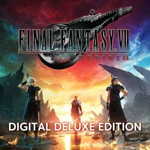 FINAL FANTASY VII REBIRTH Digital Deluxe Editionのゲームタイトルアート。