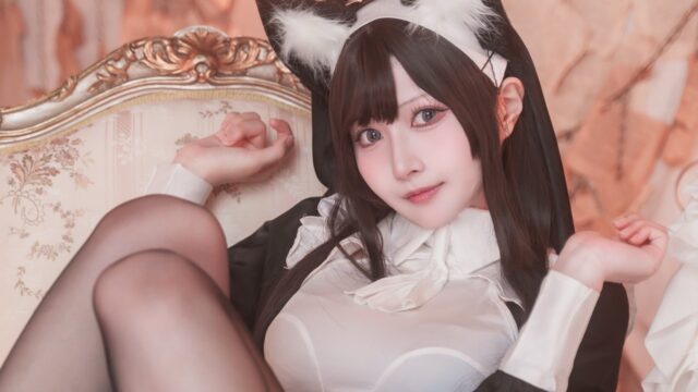 セクシーすぎるケモ耳シスター！　ゆずき、スリット×タイツの反則的コスプレを披露