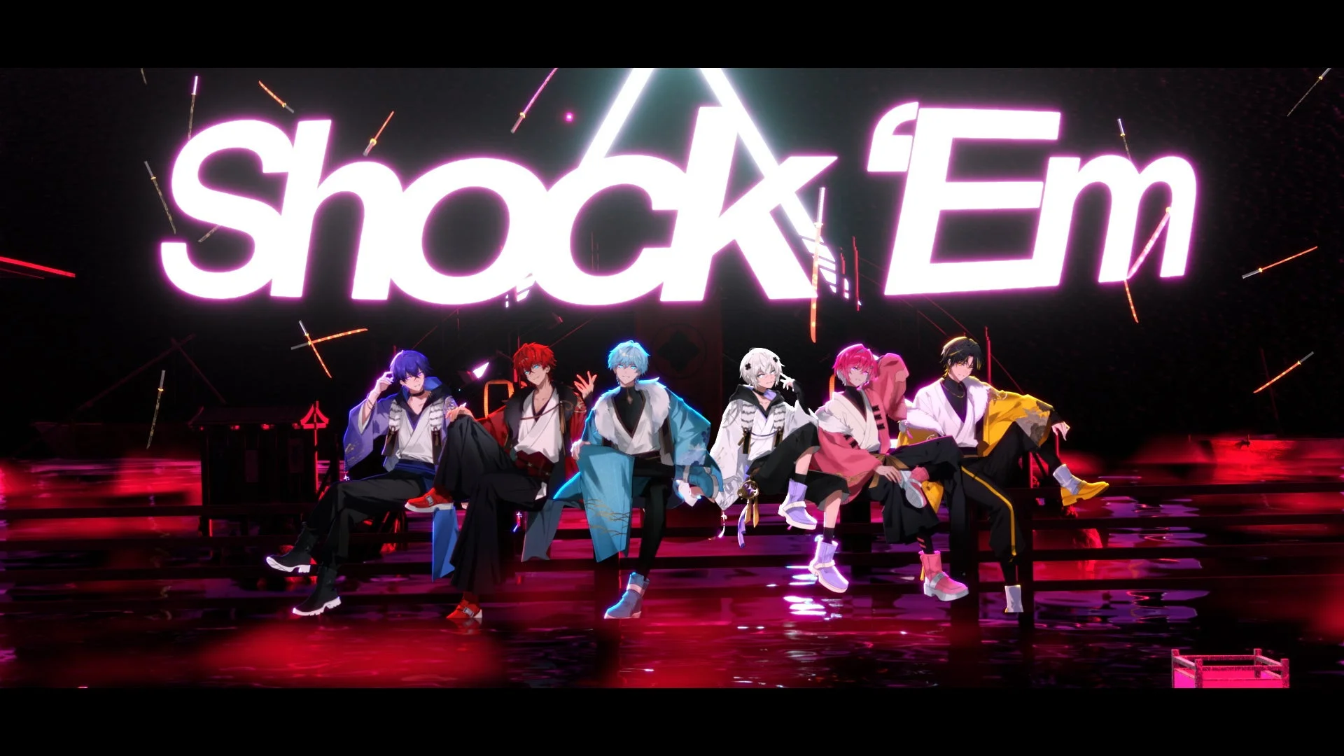 新曲『TENJO TENGE』MVの椅子に座っためておらメンバー