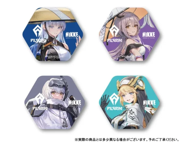 セブンネットショッピング限定「勝利の女神:NIKKE」コラボ六角形缶バッジ4個セット
