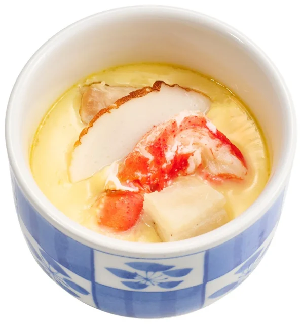 店内で蒸したかにの旨みたっぷりの「本ずわい蟹の茶碗蒸し」