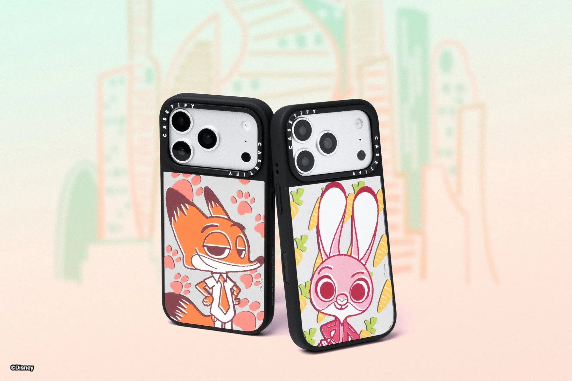 『ズートピア2』ジュディとニックのチビキャラデザインスマホケース