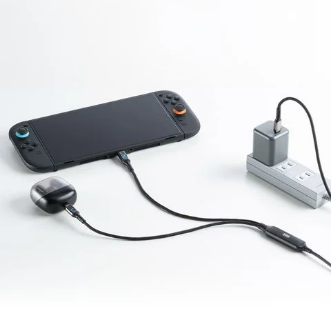 Nintendo Switchとワイヤレスイヤホンを同時充電