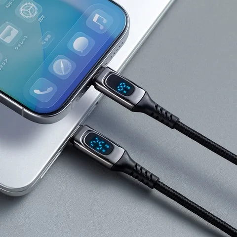 スマートフォン充電時の電力表示(25W)