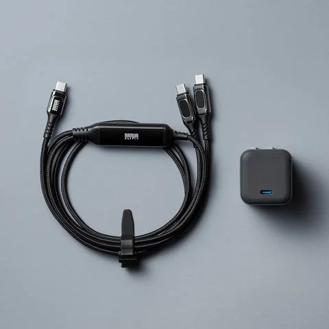 2in1 Type-Cケーブルとコンパクトな充電器のセット