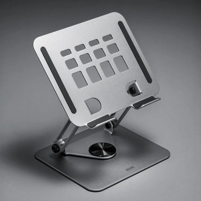 スタイリッシュなアルミ製タブレットスタンド