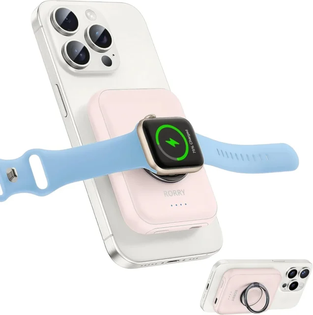 RORRY D13 マカロン色のMagSafe対応3in1ワイヤレス充電器（リング＆スタンド付）