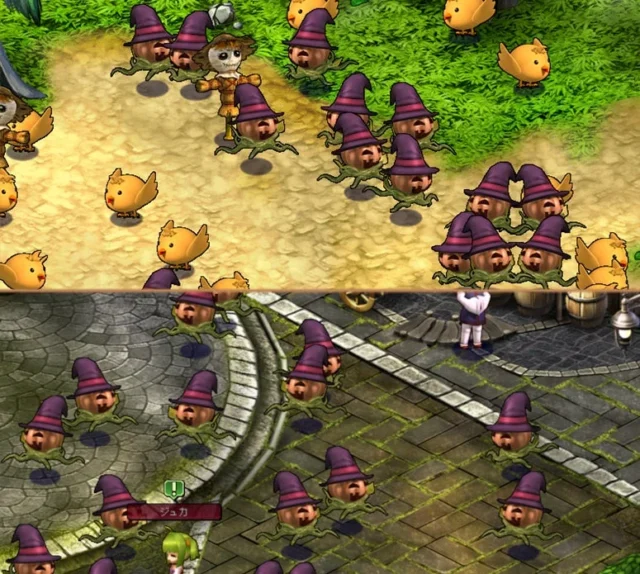 ハロウィンイベントで出現するモンスター「ハロウィンパンプ」のゲーム画面