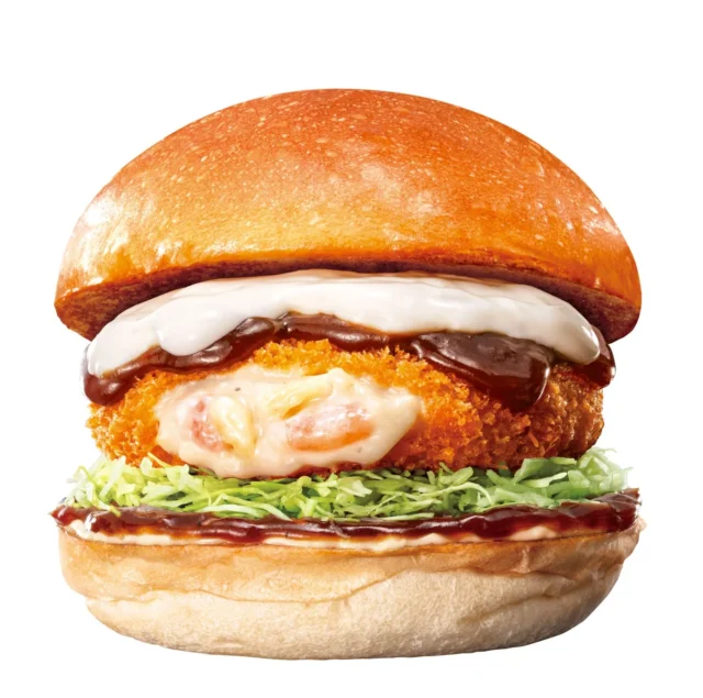ロッテリアのデミグラ えびグラタンバーガー