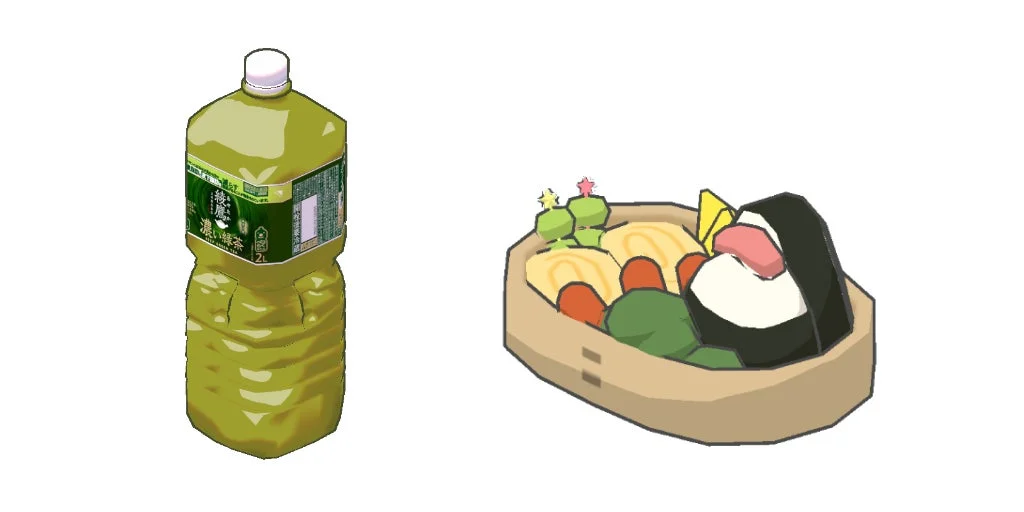 綾鷹 濃い緑茶 2Lとおにぎり弁当のgoghコラボルームアイテム