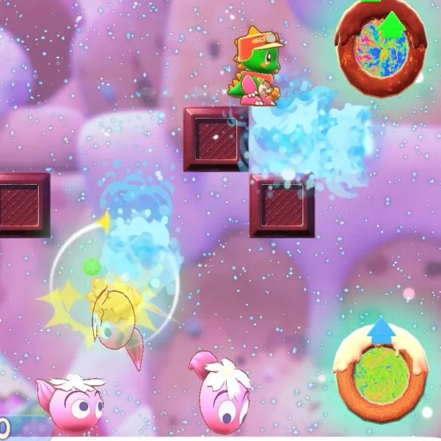 新スキル「ウォーターバブル」を使用中のゲーム画面